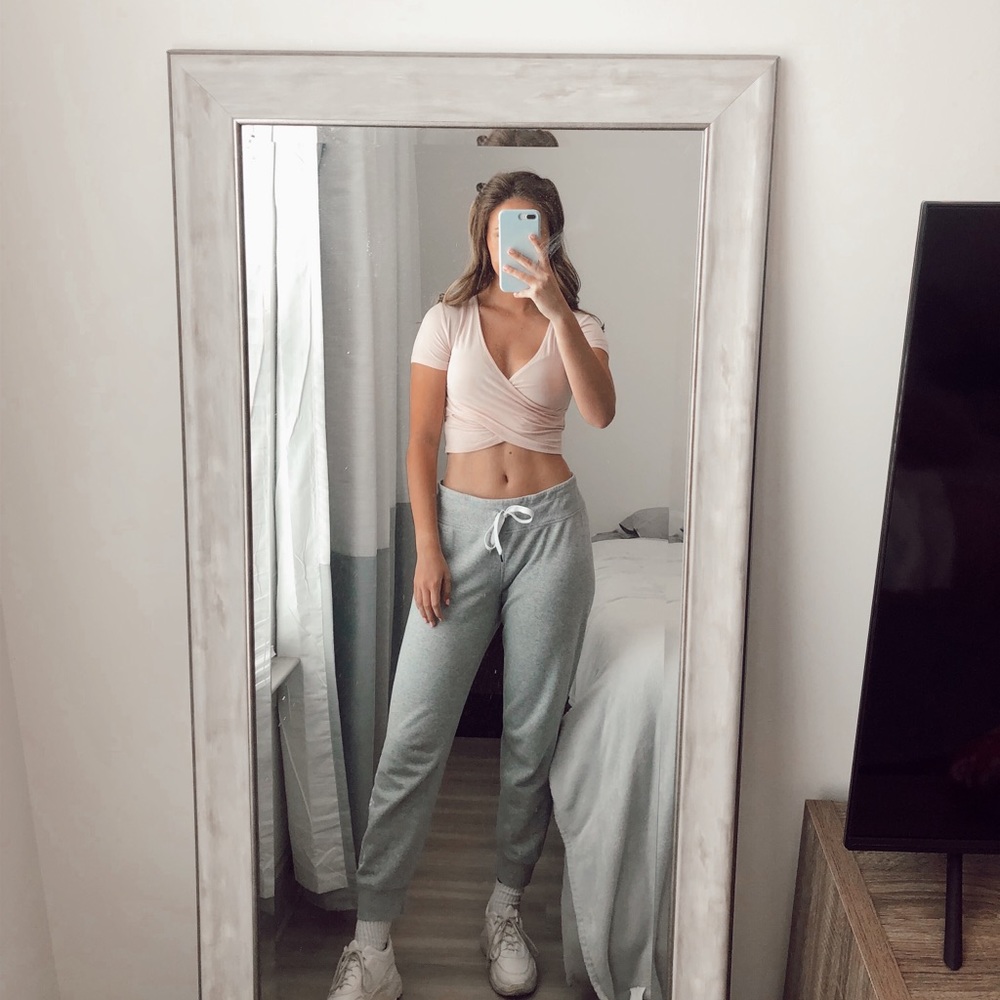 Baby pink crop top